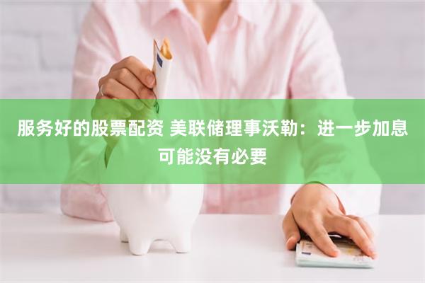 服务好的股票配资 美联储理事沃勒：进一步加息可能没有必要