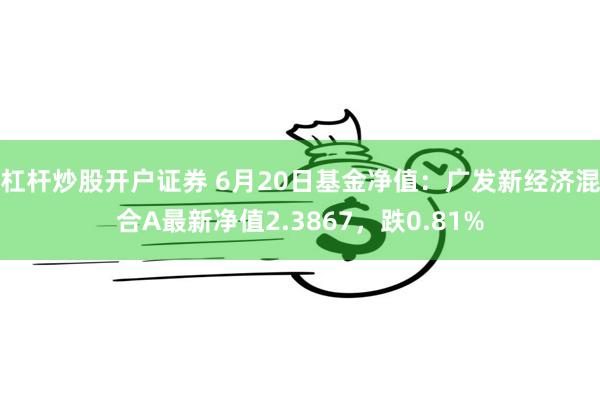 杠杆炒股开户证券 6月20日基金净值：广发新经济混合A最新净值2.3867，跌0.81%