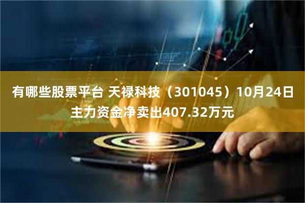 有哪些股票平台 天禄科技（301045）10月24日主力资金净卖出407.32万元